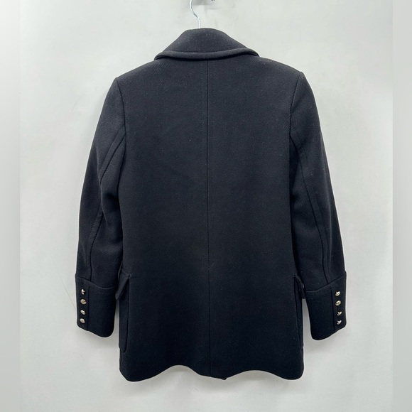 ZARA TRAFULAC WINTER COLLECTION black wool double breasted wool woman's jacket S - Picture 2 of 7